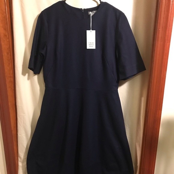 COS Dresses & Skirts - COS navy cocoon wool dress size 12 COS Dresses & Skirts - COS navy cocoon wool dress size 12
